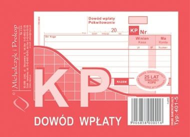 401-5 KP dowód wpłaty