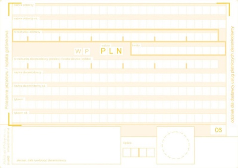 445-5m Polecenie przelewu - wpłata gotówkowa - 4 odcinkowe