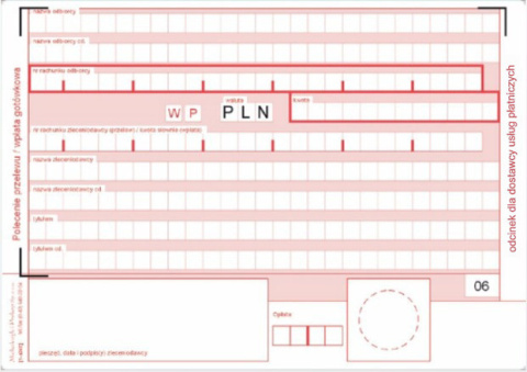 449-5M Polecenie przelewu wpłata gotówkowa 2-odcinkowe