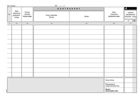 K-3u Podatkowa księga przychodów i rozchodów