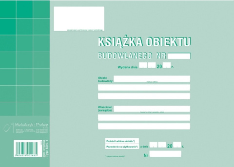 604-1 Książka obiektu budowlanego