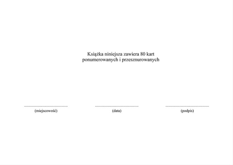Książka kontroli środków odurzających i psychotropowych A4 (poziom)