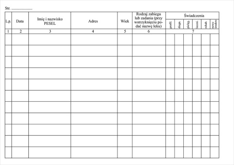 Książka pracy pielęgniarski środowiskowo-rodzinnej A4 (Poziom)