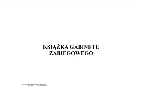 Księga gabinetu zabiegowego A4 (Poziom)