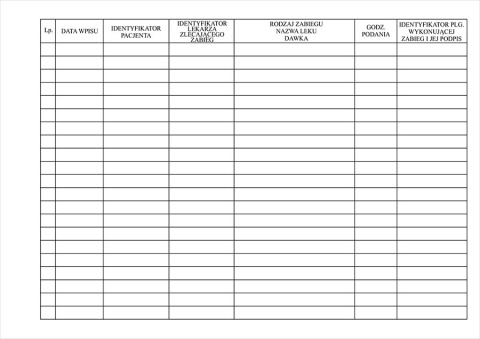 Księga gabinetu zabiegowego A4 (Poziom)