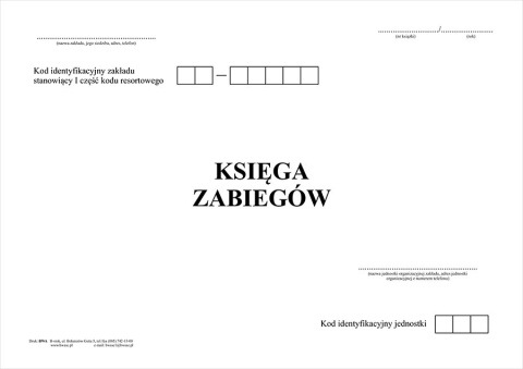 Księga zabiegów A4 (Poziom)