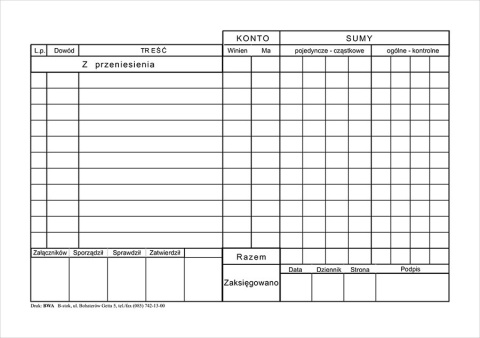 PK Polecenie księgowania A5/100