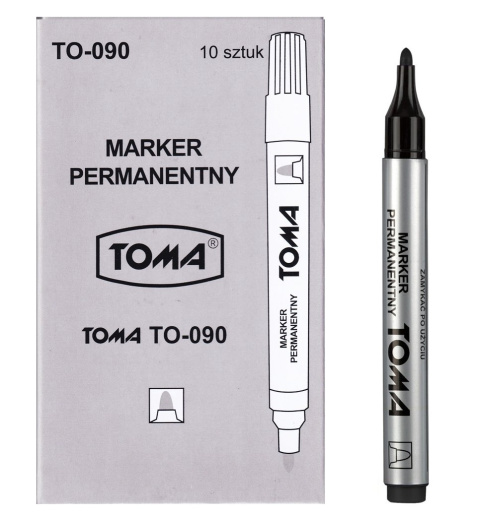 MARKER permanentny TOMA, czarny (TO-090SET10CZ)