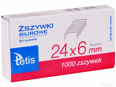 Zszywki Tetis GZ101-A 24/6 1000 sztuk