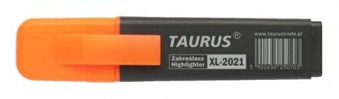 ZAKREŚLACZ TAURUS, ŚCIĘTA KOŃCÓWKA - POMARAŃCZOWY