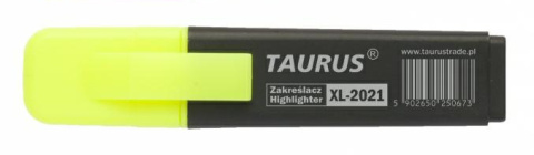 ZAKREŚLACZ TAURUS, ŚCIĘTA KOŃCÓWKA - ŻÓŁTY