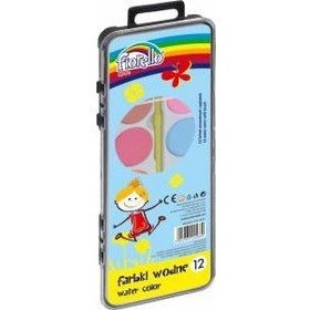 FARBY AKWARELOWE FIORELLO 4g*12 KOLORÓW