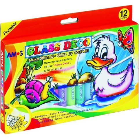 FARBY WITRAŻOWE AMOS 10,5ml*12 KOLORÓW