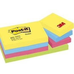Karteczki Post-it 76x127mm (653-TFEN) mix kolorów (12x100)