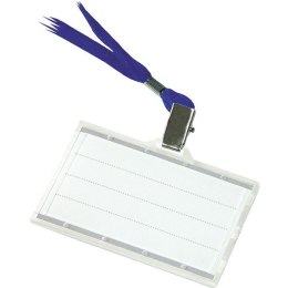 Identyfikator Donau 85x50mm z taśmą niebieską