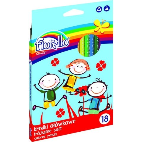 KREDKI OŁÓWKOWE FIORELLO 18 KOLORÓW