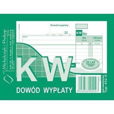 KW - DOWÓD WYPŁATY A6 (WIELOKOPIA)