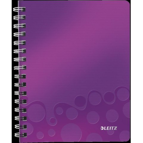 Kołonotatnik Leitz Wow A5/80k kratka fioletowy