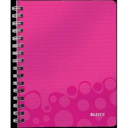 Kołonotatnik Leitz Wow A5/80k kratka różowy