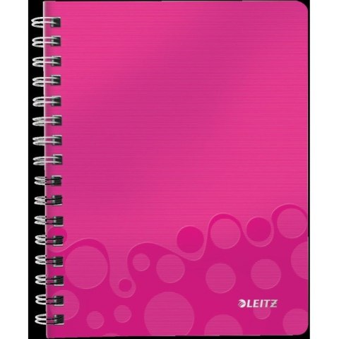 Kołonotatnik Leitz Wow A5/80k kratka różowy