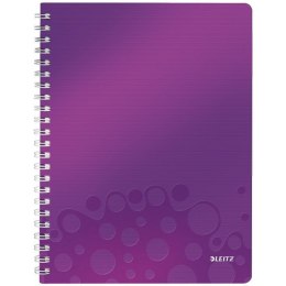 KOŁONOTATNIK LEITZ WOW A4/80K KRATKA FIOLETOWY
