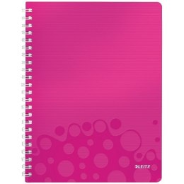 KOŁONOTATNIK LEITZ WOW A4/80K KRATKA RÓŻOWY