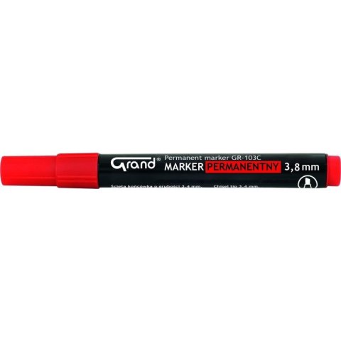 MARKER PERMANENTNY GRAND GR-103C CZERWONY