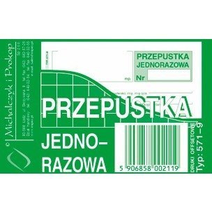 PRZEPUSTKA JEDNORAZOWA A7 (OFFSET)