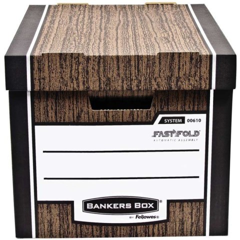 Pudło Bankers Box Woodgrain 340x295x405mm brązowe
