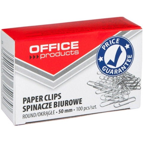Spinacze biurowe Office Products 50mm okrągłe (100)