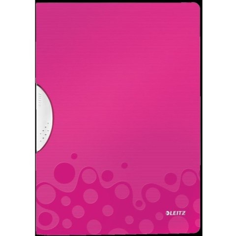 Skoroszyt z klipsem Leitz Wow A4 30k różowy