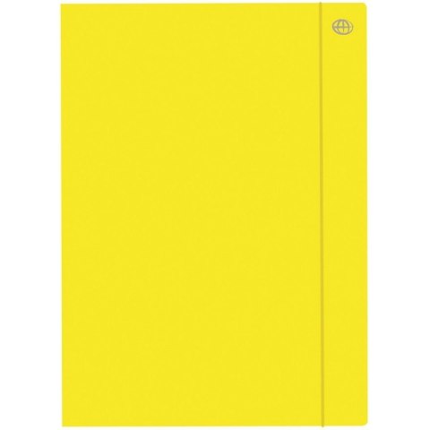 TECZKA KARTONOWA Z GUMKĄ A4+ ŻÓŁTA