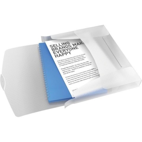 TECZKA Z GUMKĄ ESSELTE VIVIDA A4/40mm BIAŁA