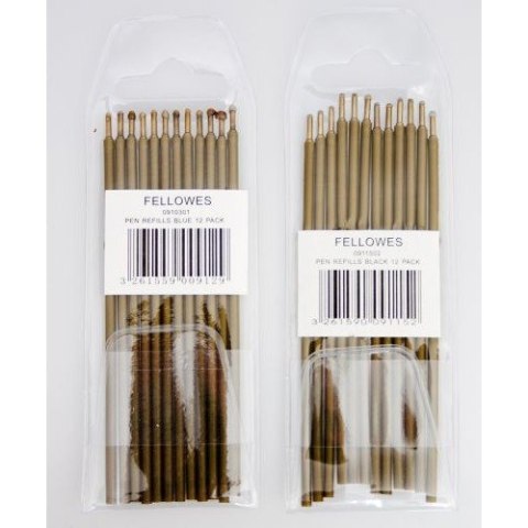 Wkłady do długopisu Fellowes DIN 16554 czarne (12)