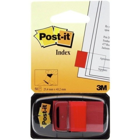 ZAKŁADKI POST-IT 25*43mm CZERWONE (50)