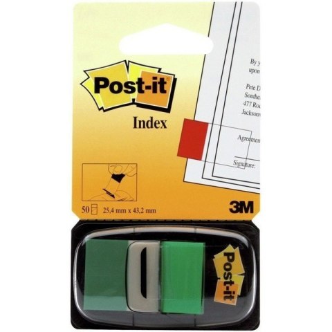 ZAKŁADKI POST-IT 25x43mm ZIELONE (50)