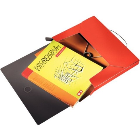 TECZKA Z GUMKĄ LEITZ SOLID 30mm CZERWONA