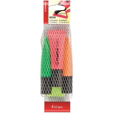 ZAKREŚLACZ STABILO NEON 4 KOLORY