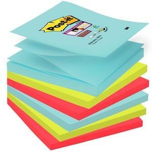 Karteczki Post-it Super Sticky Z-Notes 76x76mm (R330-6SS-COS) 3 kolory (6x90)