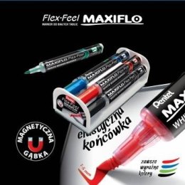 Markery do tablic Pentel Maxiflo Flex-Feel MWL5S (+ czyścik) 4 kolory