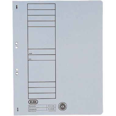 SKOROSZYT KARTONOWY ELBA A4 OCZKOWY SZARY