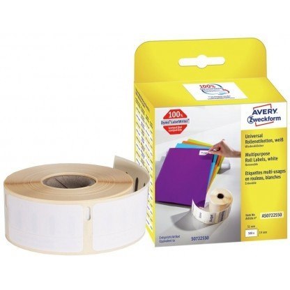 Etykiety na rolce Avery Zweckform 19x51mm białe (500)