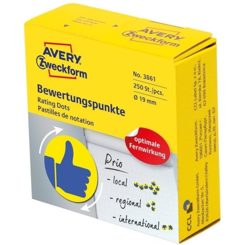 KÓŁKA AVERY śr.19mm "Kciuk" (250)