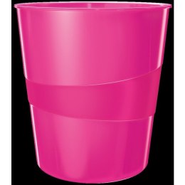 Kosz na śmieci Leitz Wow 15L różowy