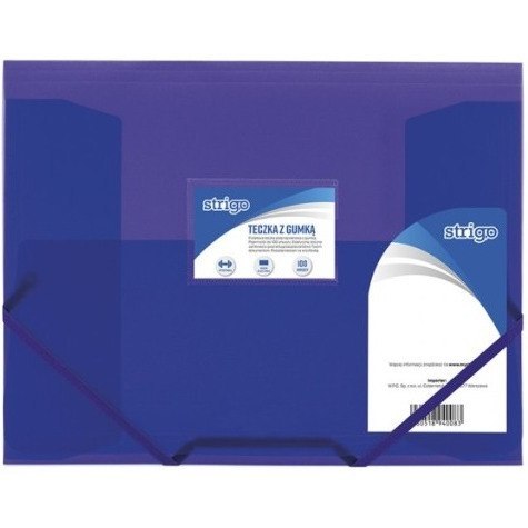 TECZKA PP Z GUMKĄ STRIGO A4 RÓŻOWA