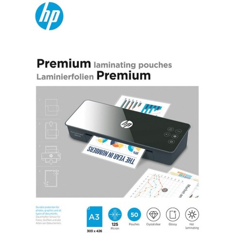 Folia laminacyjna HP Premium A3/125µm błysk (50)