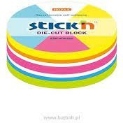 Karteczki Stick'n 67x67mm koło 6 kolorów (250)