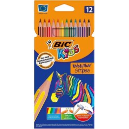 Kredki ołówkowe BiC Kids Evolution Stripes 12 kolo