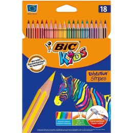 Kredki ołówkowe BiC Kids Evolution Stripes 18 kolo