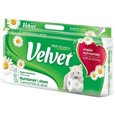 Papier toaletowy Velvet Rumianek i aloes 8 rolek